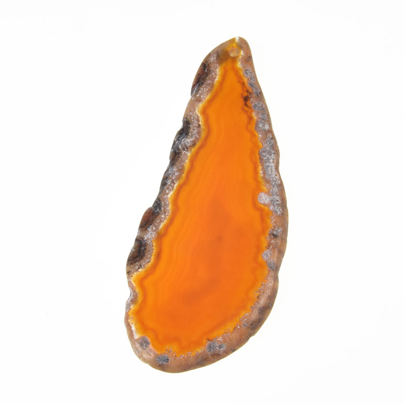 Зріз Агата, Червоно-коричневий, 80х33 мм (POD-022125)