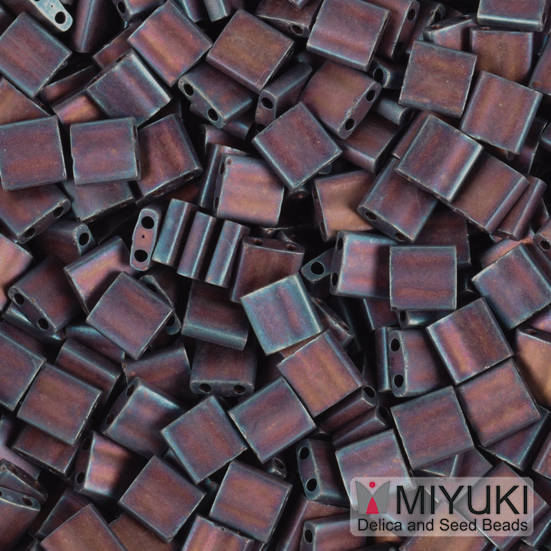 Бісер японський Miyuki TILA №2005, 5х5 мм, Ірис коричневий матовий (BIS-053210)