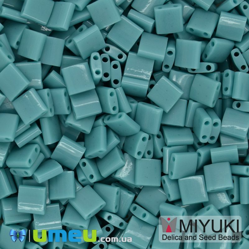 Бісер японський Miyuki TILA №412, 5х5 мм, Бірюзовий (BIS-046046)