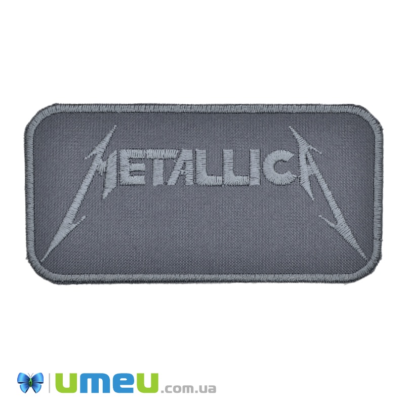 Термоаплікація Metallica, 12х6 см, Сіра (APL-038265)