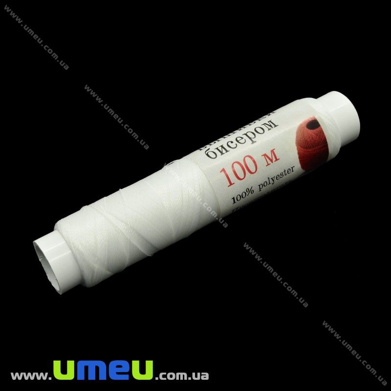Нитка для бісеру Ariadna TYTAN 100, Біла, 100 м (MUL-010578)