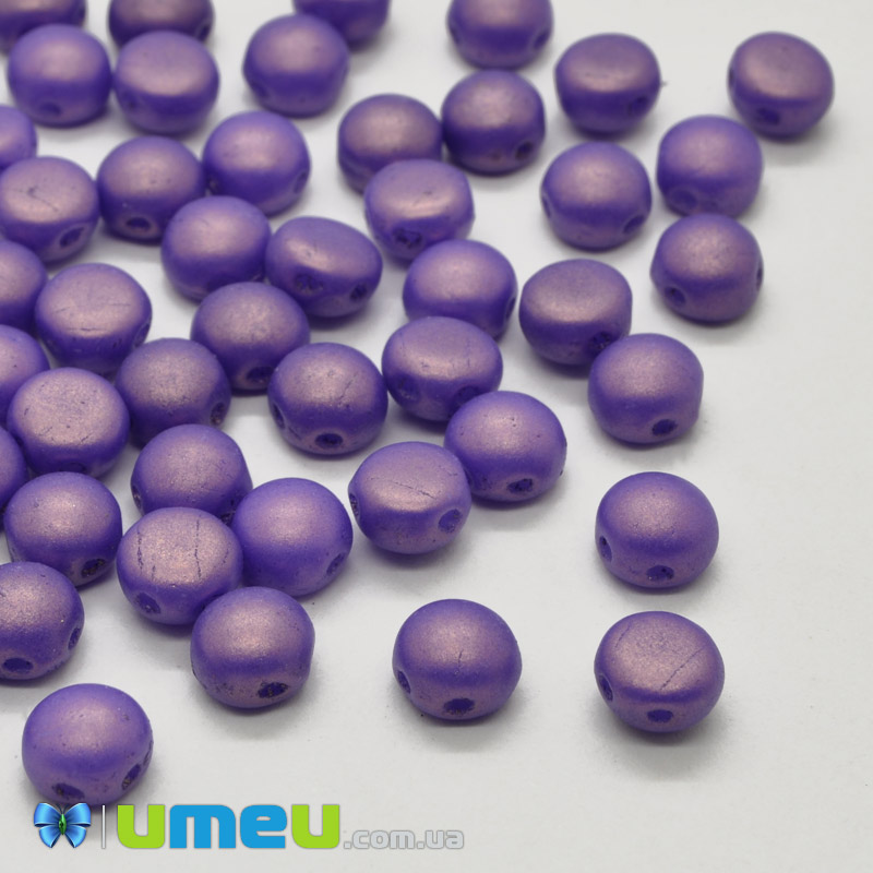 Бусина чешское стекло Preciosa Candy 6х4,5 мм, №02010/24110, Фиолетовая (BUS-040600)