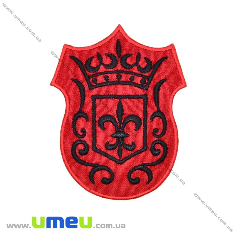 Термоаплікація Fleur-de-lis, 8х6 см, Червона (APL-031725)