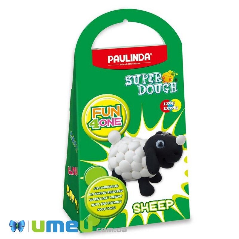 Маса для ліплення Paulinda Super Dough Fun4one Вівця (рухливі очі) (DIF-043544)