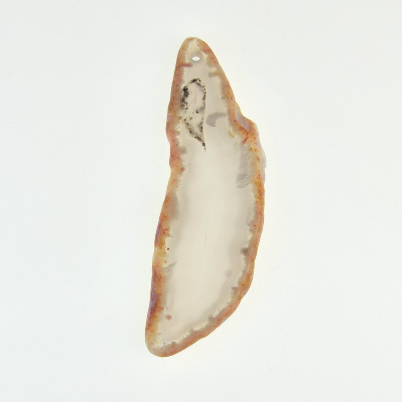 Зріз Агата, Сіро-коричневий, 77х25 мм (POD-032459)