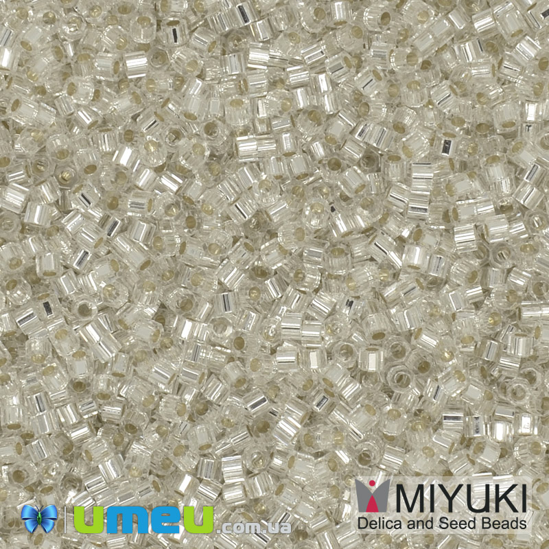Бісер японський Miyuki Delica Cut 11/0 DBC0041, Сріблястий (BIS-040096)
