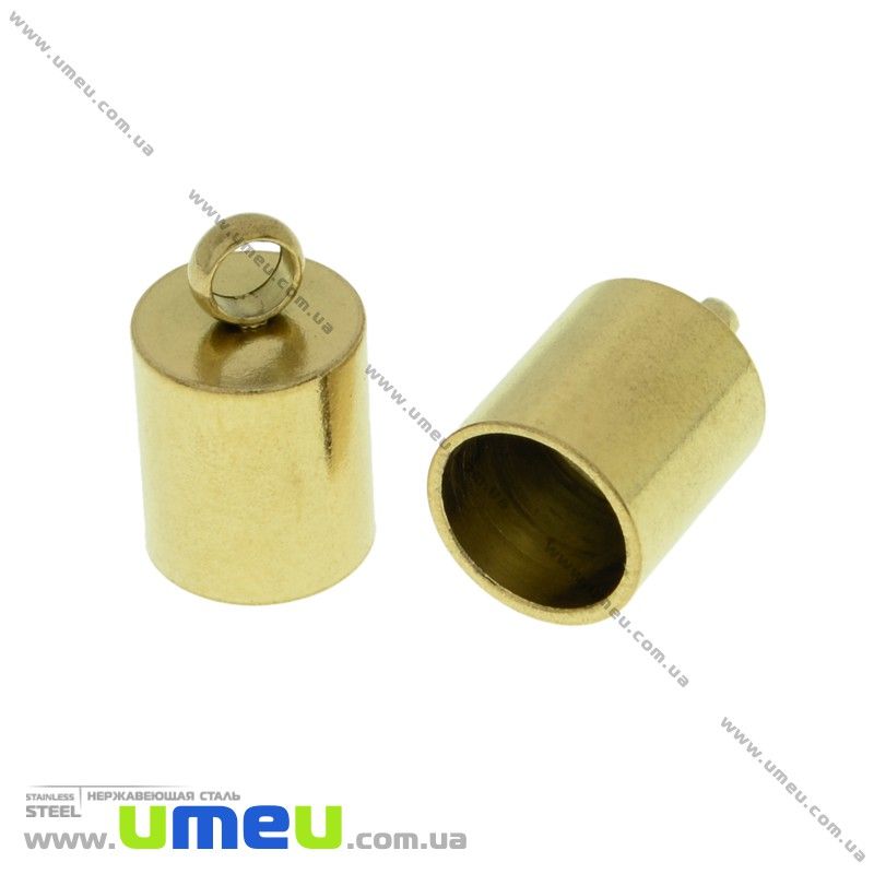 Ковпачок з нержавіючої сталі, 11х7 мм, Золото (STL-031427)