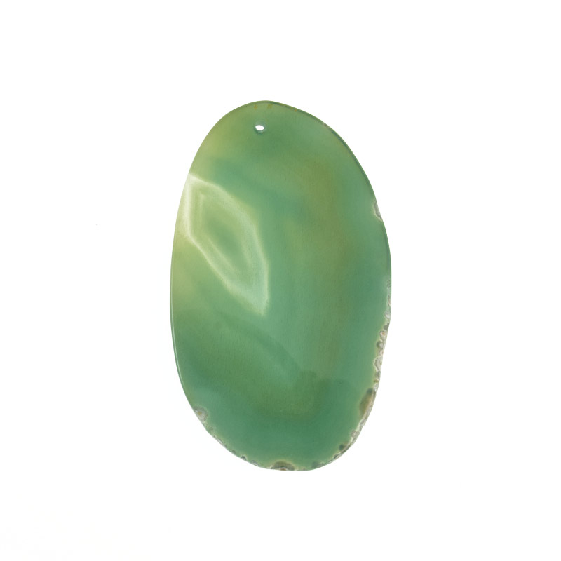 Зріз Агата, Зелений, 75х45 мм (POD-011951)
