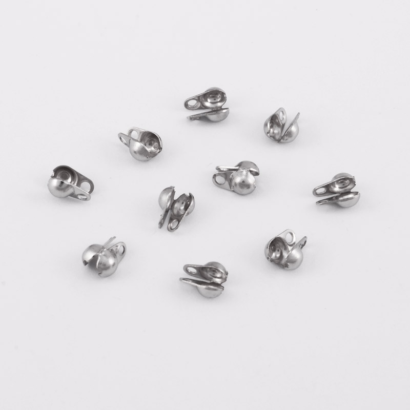 Каллоти з нержавіючої сталі, 5х3 мм, Темне срібло (STL-055952)