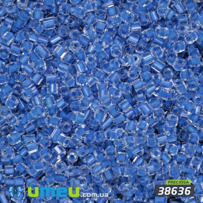 Бісер чеський Рубка 10/0, №38636, Синій фарбований (BIS-018324)
