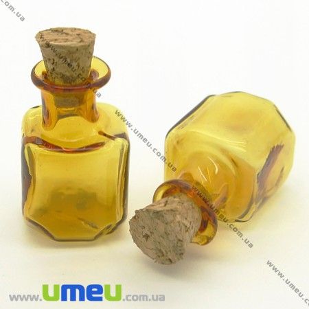 Скляна баночка Прямокутна, Коричнева, 24х19 мм (DIF-006685)