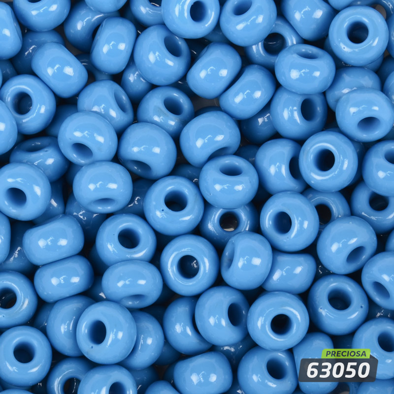 Бисер чешский 2/0, №63050, Голубой темный, Натуральный (BIS-054967)