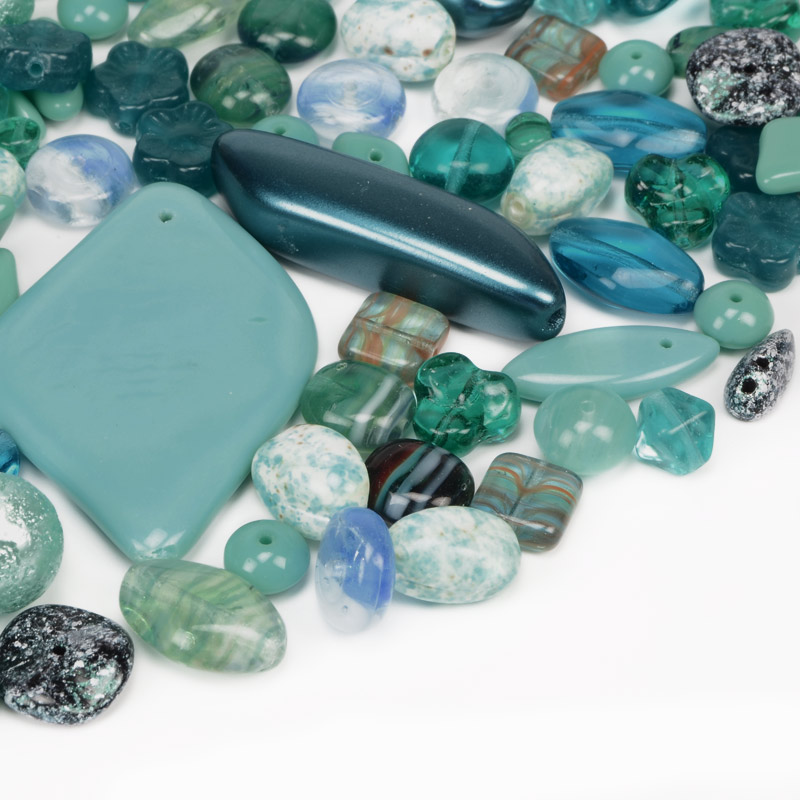 Намистини чеське скло Preciosa 92-Mix11-Sea Green (BUS-025564)