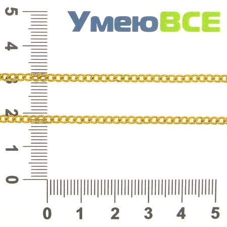 Ланцюг, Золото, 3,5х2,5 мм (ZEP-007779)