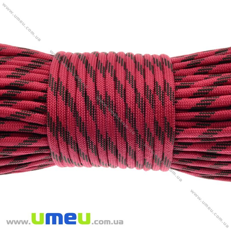 Шнур паракорд семіжільний меланж 4 мм, Червоний (LEN-024913)