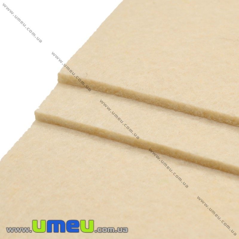 Фетр 3 мм, 30х30 см, 334 Бежевий (FLT-019374)