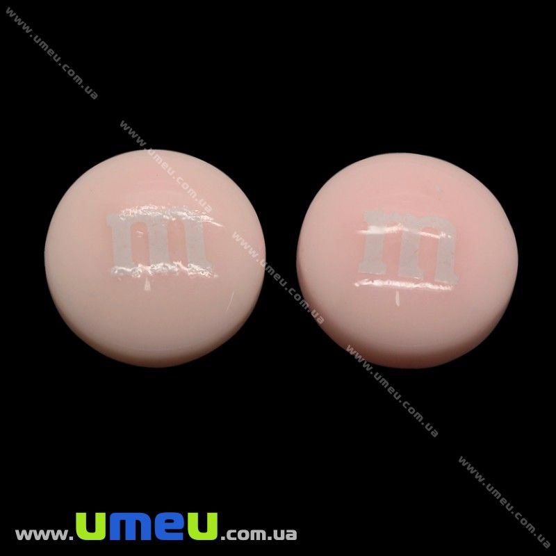 Кабошон з полімерної глини M - M's персиковий, 14 мм (KAB-011706)