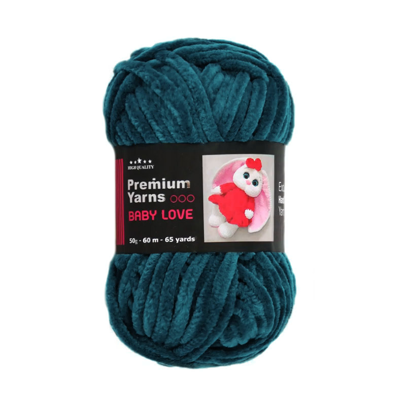 Пряжа Premium Yarn Baby Love 50 г, 60 м, Бірюзова темна 372 (YAR-058957)