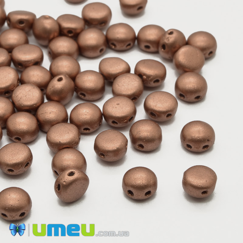 Намистина чеське скло Preciosa Candy 6х4,5 мм, №02010 / 01770, Бронзова (BUS-040597)