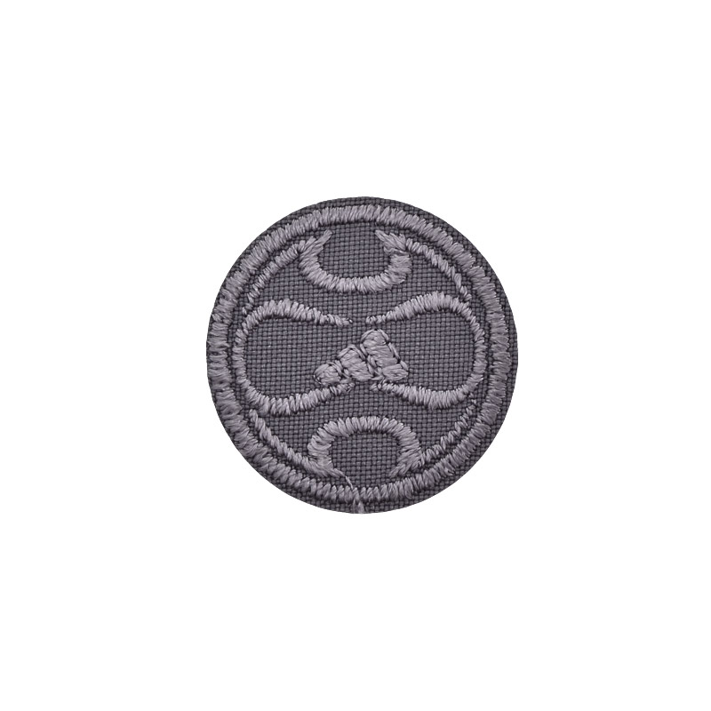 Термоаплікація Adidas кругла, 3 см, Сіра (APL-053376)