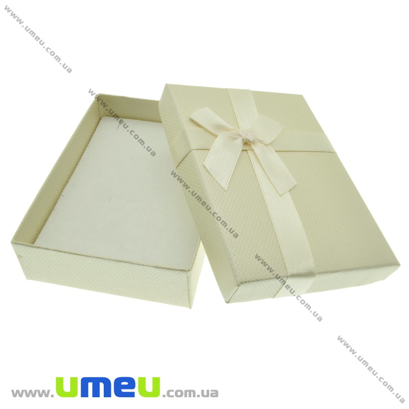 Подарункова коробочка Прямокутна, 11х8х3 см, Кремова (UPK-023176)