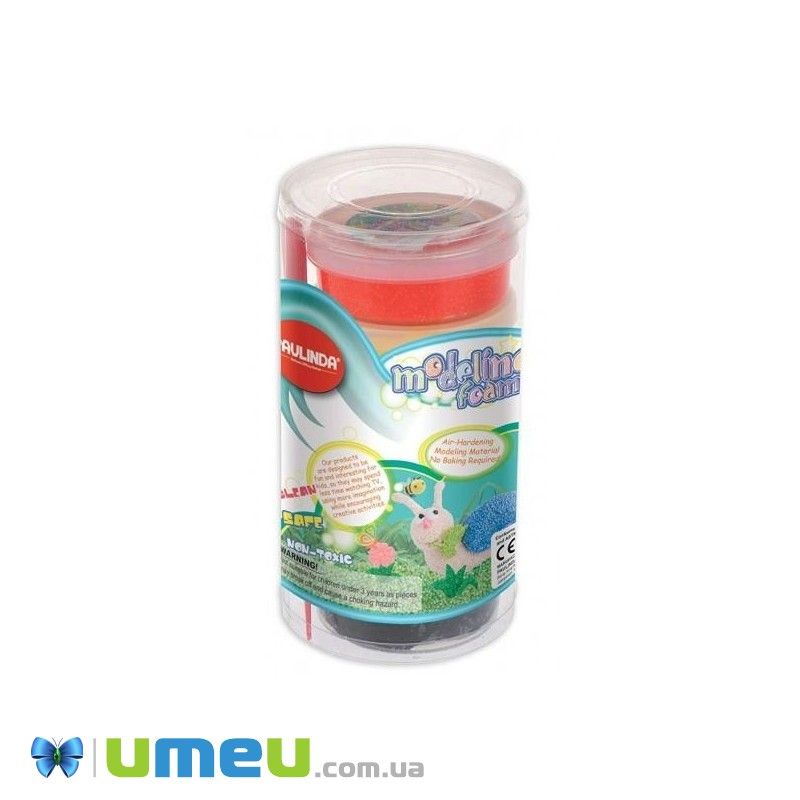 Маса для ліплення Paulinda Modeling foam 6 * 45мл пластиковий бокс (DIF-043571)