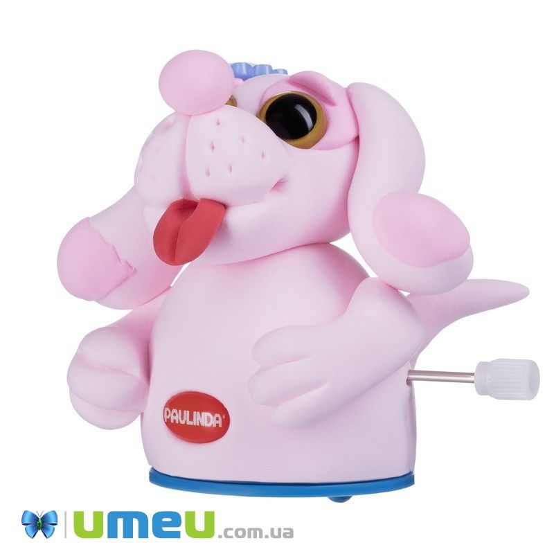Маса для ліплення Paulinda Super Dough Circle Baby Собака заводний механізм, рожева (DIF-043554)