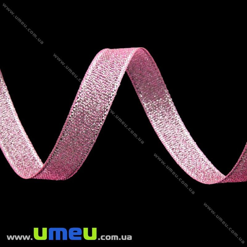 Лента парчовая, 10 мм, Розовая (LEN-022591)