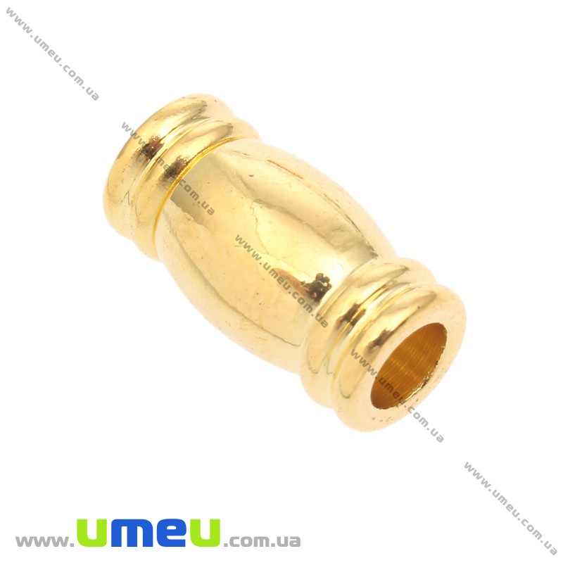 Замок магнітний для вклеювання шнура, Золото, 17х9 мм (ZAM-020091)