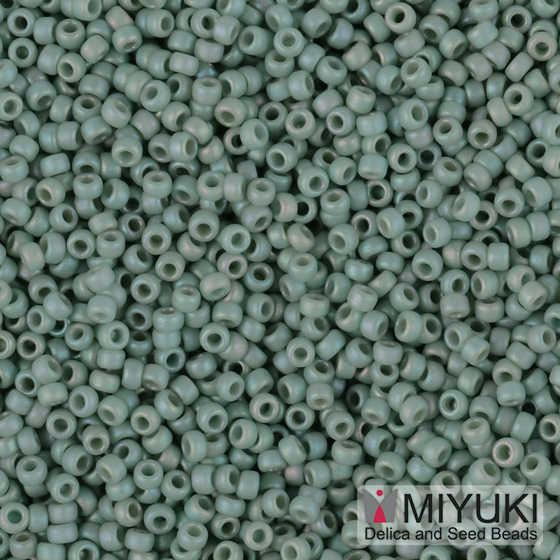 Бисер японский Miyuki круглый RR 15/0 №4701, Бирюзовый матовый радужный (BIS-051213)