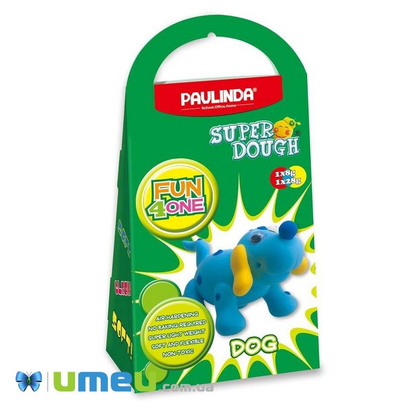 Маса для ліплення Paulinda Super Dough Fun4one Собака (рухливі очі) (DIF-043535)