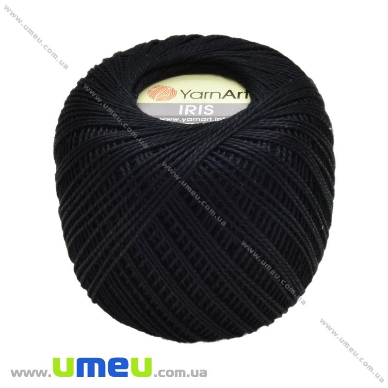 Пряжа YarnArt Iris 20 г, 138 м, Чорна 935 (YAR-025020)