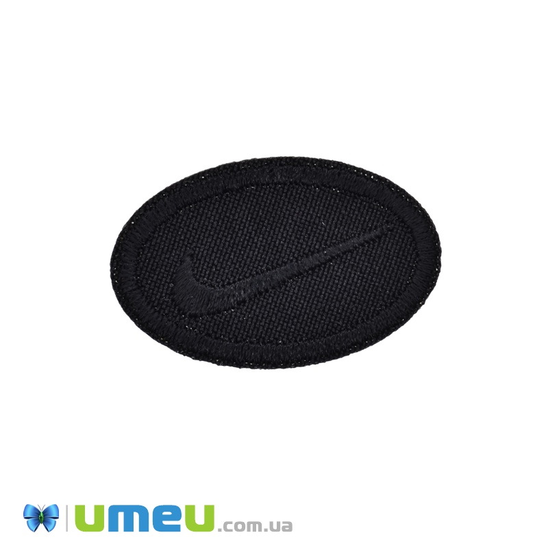 Термоаплікація Nike, 4х2,5 см, Чорна (APL-038177)
