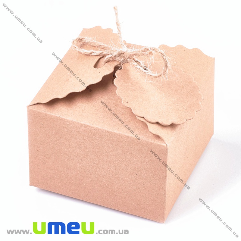 Збірна картонна коробочка, 6,5х6,5х4,5 см, Бежева (UPK-035294)