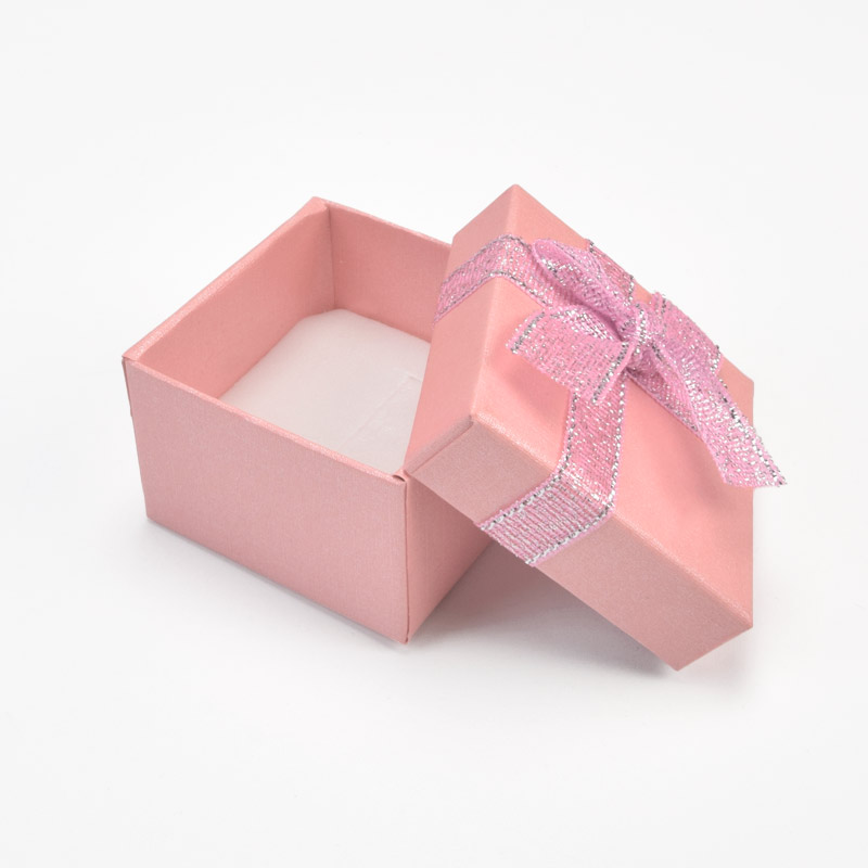 Подарункова коробочка Квадратна, 5х5х3,5 см, Рожева (UPK-035940)