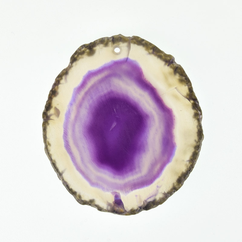 Зріз Агата, Фіолетовий, 65х59 мм (POD-032438)