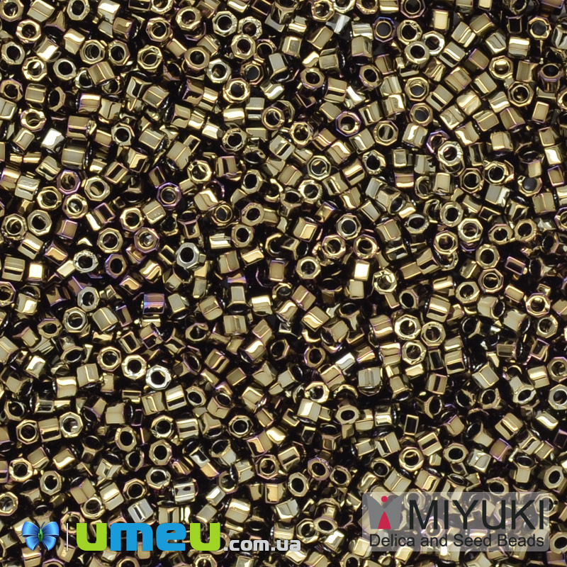 Бісер японський Miyuki Delica Cut 11/0 DBC0007, Ірис коричневий (BIS-040104)