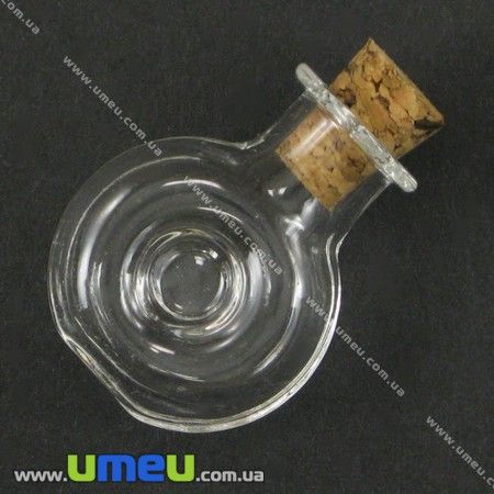 Скляна баночка Кругла, Прозора, 25х19 мм (DIF-001865)