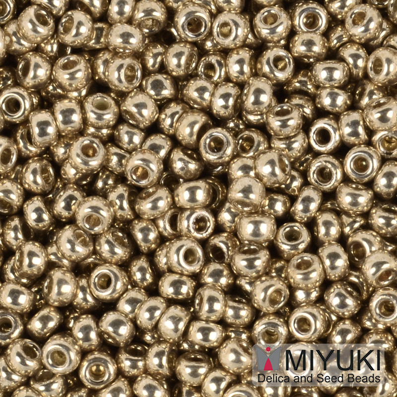 Бісер японський Miyuki круглий RR 11/0 №4204, Duracoat Galvanized, Золотистий (BIS-053189)