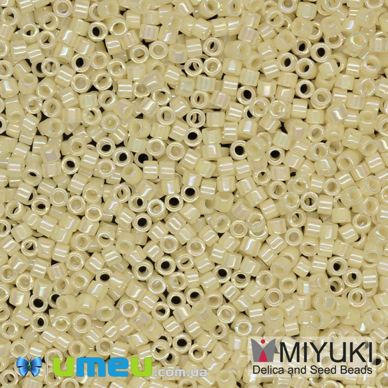 Бісер японський Miyuki Delica 11/0 DB157, Кремовий AB (BIS-038852)