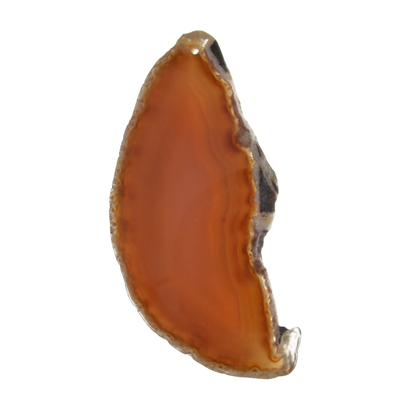 Зріз Агата, Коричневий, 91х43 мм (POD-011973)
