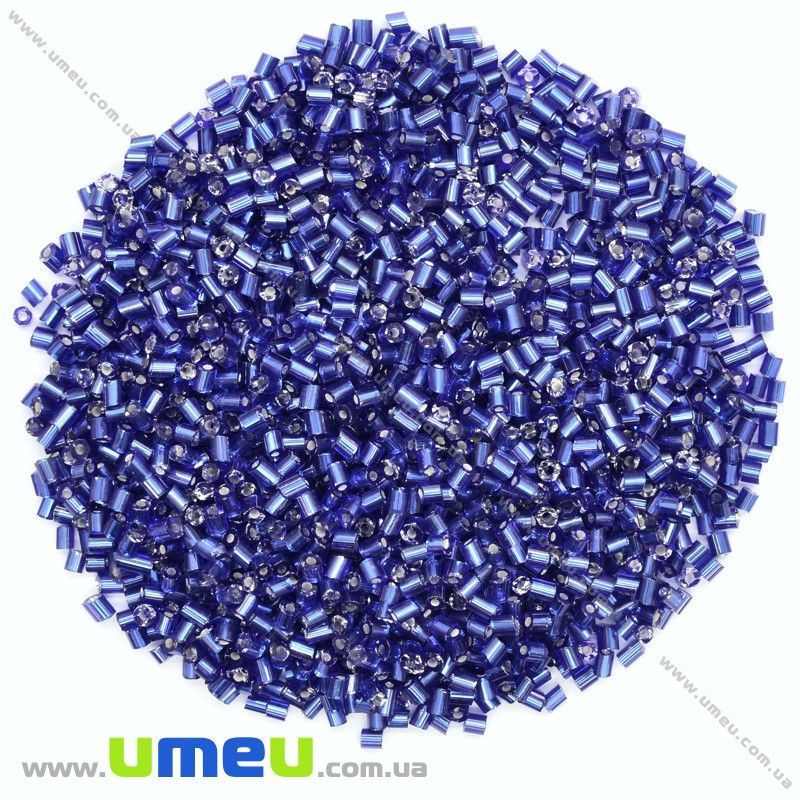 Бісер китайський рубка, 2,2 мм, Синій блискучий (BIS-026189)