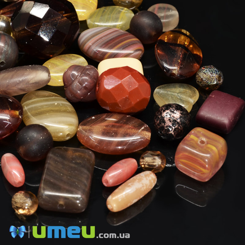Бусины чешское стекло Preciosa 92-Mix111-Metallic Brown (BUS-048078)
