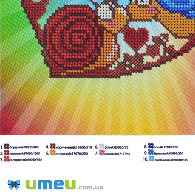 Схема для выш. бісером Юма, Поцілунок закоханих, 25х19 см (UPK-048393)