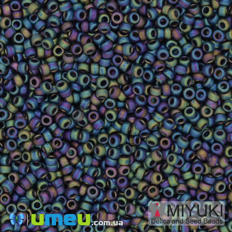 Бісер японський Miyuki круглий RR 15/0 №401FR, Ірис матовий (BIS-039875)