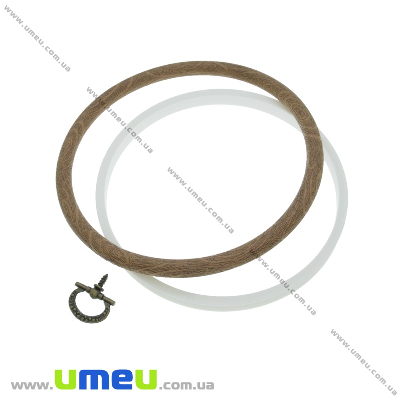 П'яльці-рамка круглі пластикові DMC, 14 см, Коричневі (MUL-035057)