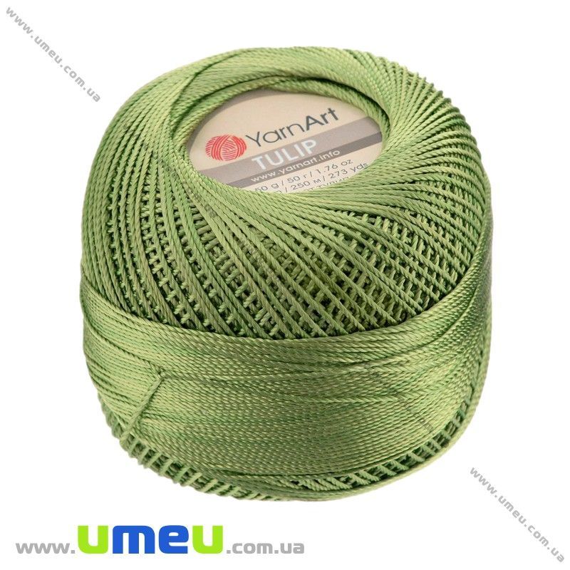Пряжа YarnArt Tulip 50 г, 250 м, Оливкова 423 (YAR-029504)