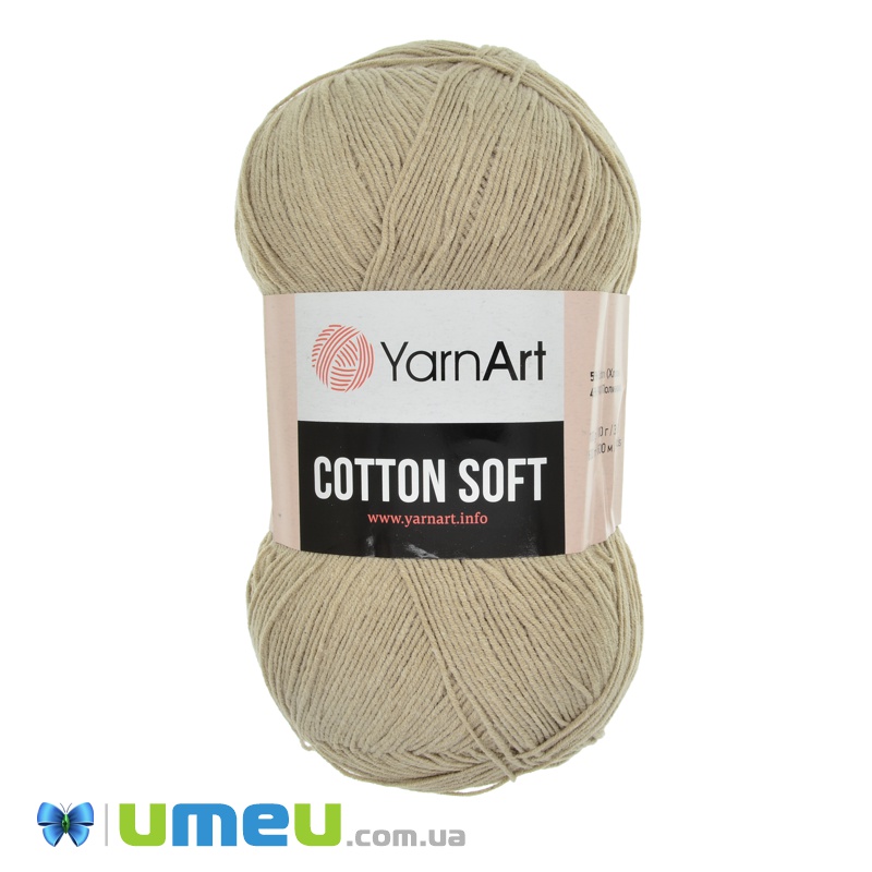 Пряжа YarnArt Cotton Soft 100 г, 600 м, Бежева 87 (YAR-038333)
