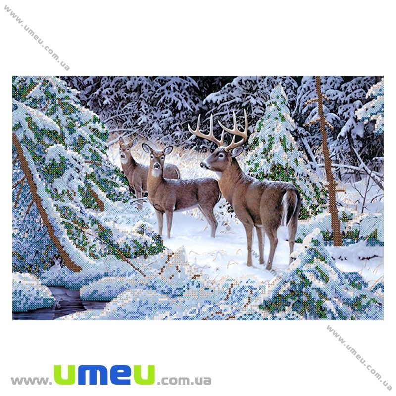 Схема для виш. бісером Марічка, Зимові мережива, 37х23 см (UPK-027763)