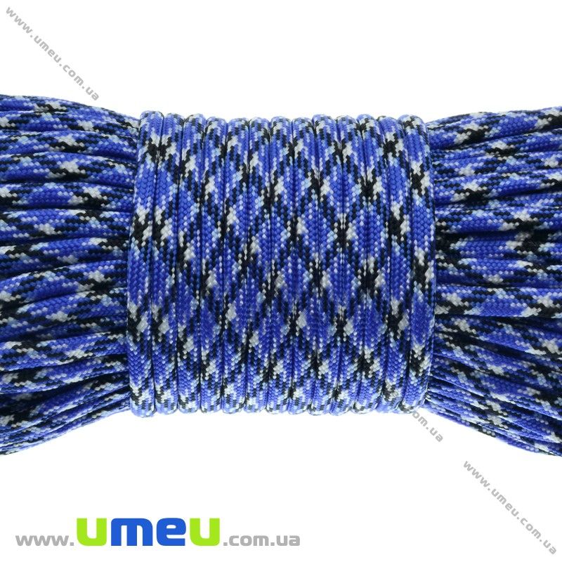 Шнур паракорд семіжільний меланж 4 мм, Синій (LEN-012235)